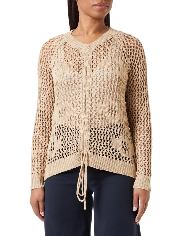 aleva Women's Knitted Jumper 19026471-al04, Sand, Xs/S Sweater