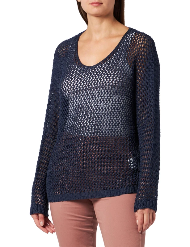aleva Women's Knit Sweater 15526985-al04, Navy, M