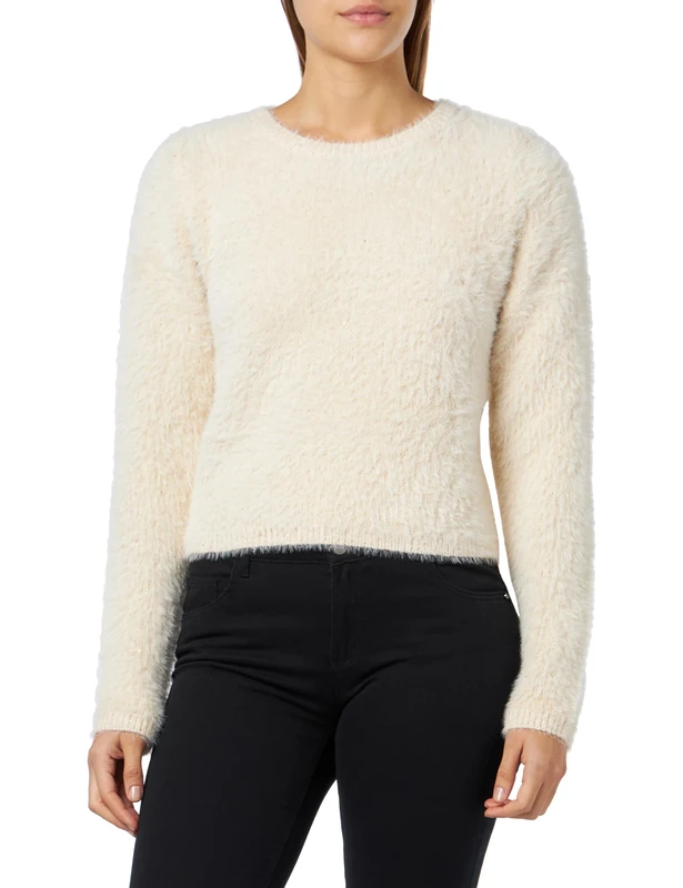 nascita Women's Cream Gold Knitted Jumper 11025475-na03 Xs/S Sweater