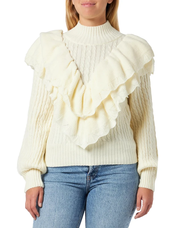 Sookie Women's Knitted Jumper 11025484-so01, Wool White, M/L Sweater