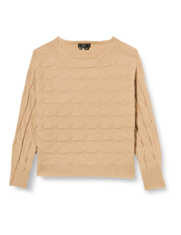 caspio Women's Ladies Knitted Jumper Beige M/L 11025480-ca06 Sweater