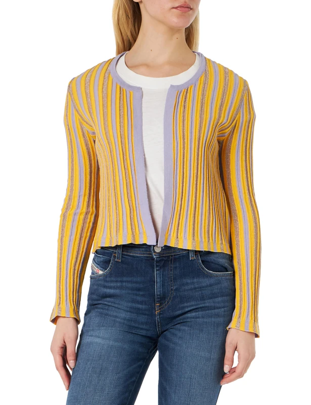 NALLY Women's Cardigan 11026972-na02, Multicolour, XS Sweater, Lilac Multicolor