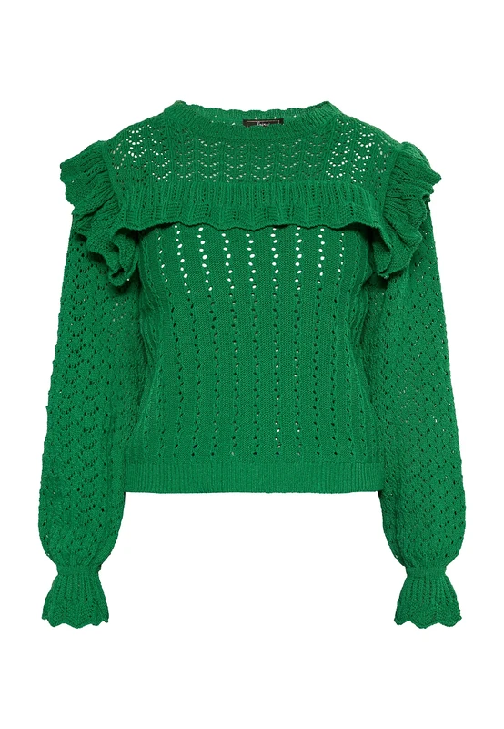 nelice Women's Knitted Sweater 11026971-ne01, Forest Green, S