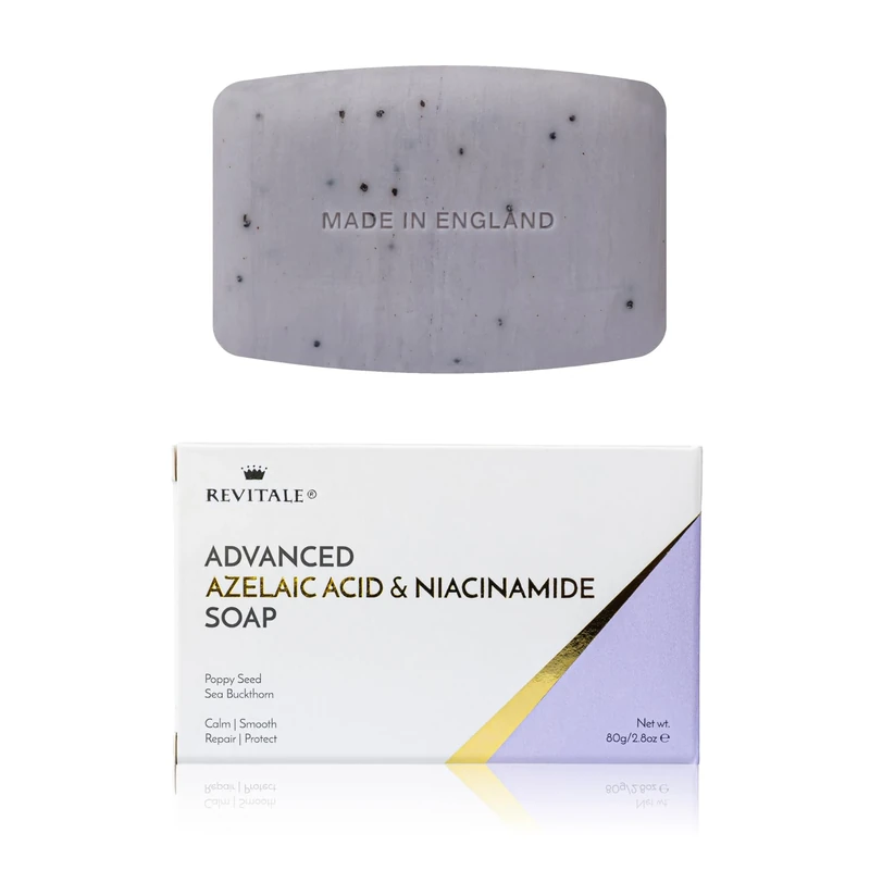 Revitale Advanced Azelaic Acid & Niacinamide Soap – Calming Cleansing Bar for Smooth, Balanced & Protected Skin