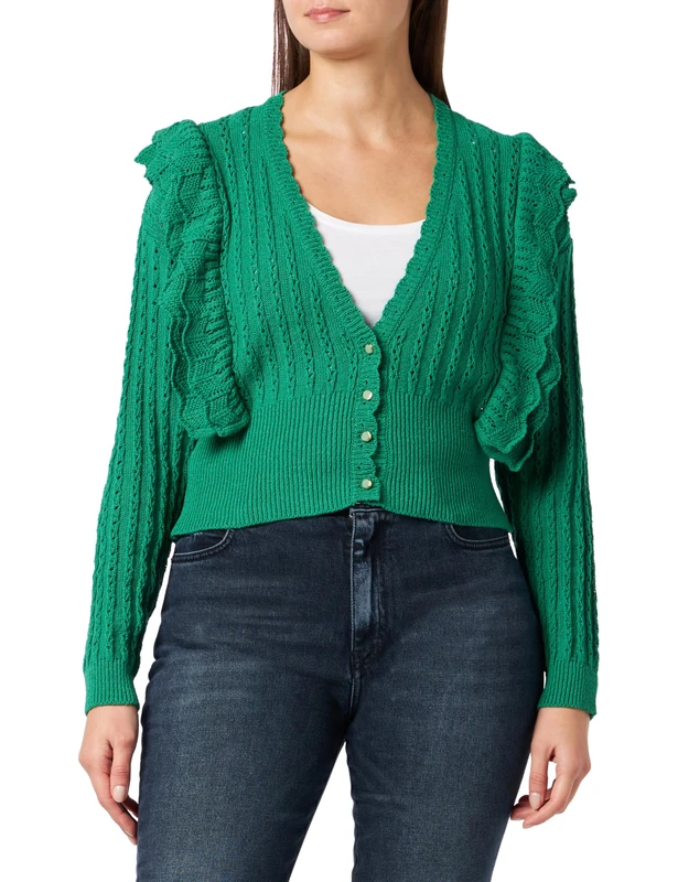 nascita Women's Cardigan 11026968-na03, Forest Green, M Sweater, M