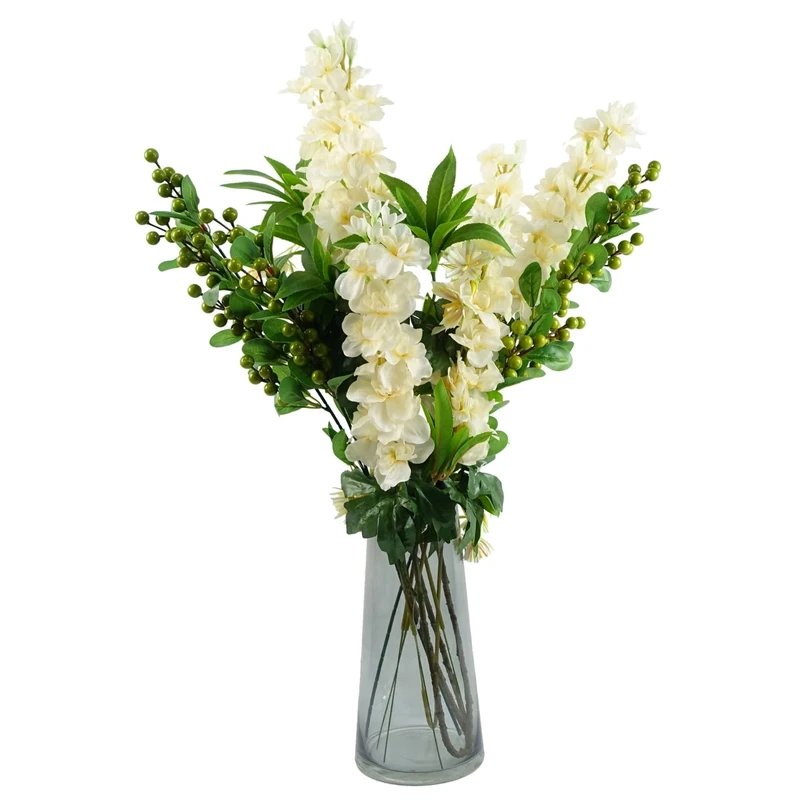 Leaf Design Artificial Flower Display with Vase