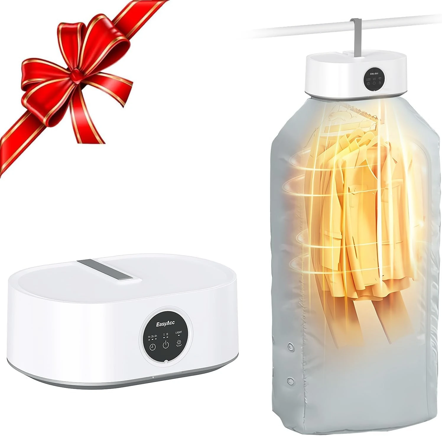 EasyAcc Portable Electric Clothes Dryer, 600W Heated Indoor Drying Rack