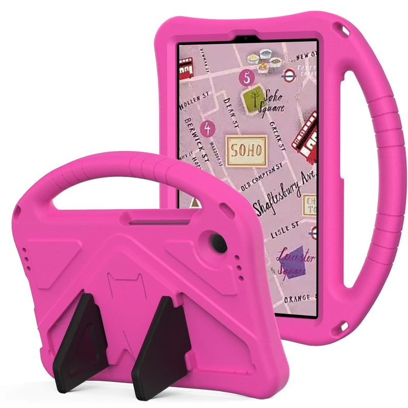 YRH Case for Galaxy Tab A9 / Tab A11 8.7 inch, Kids EVA Shockproof Cover for Samsung A9 / A11 Tablet Case 8.7'', with Stand Handle, Rosered
