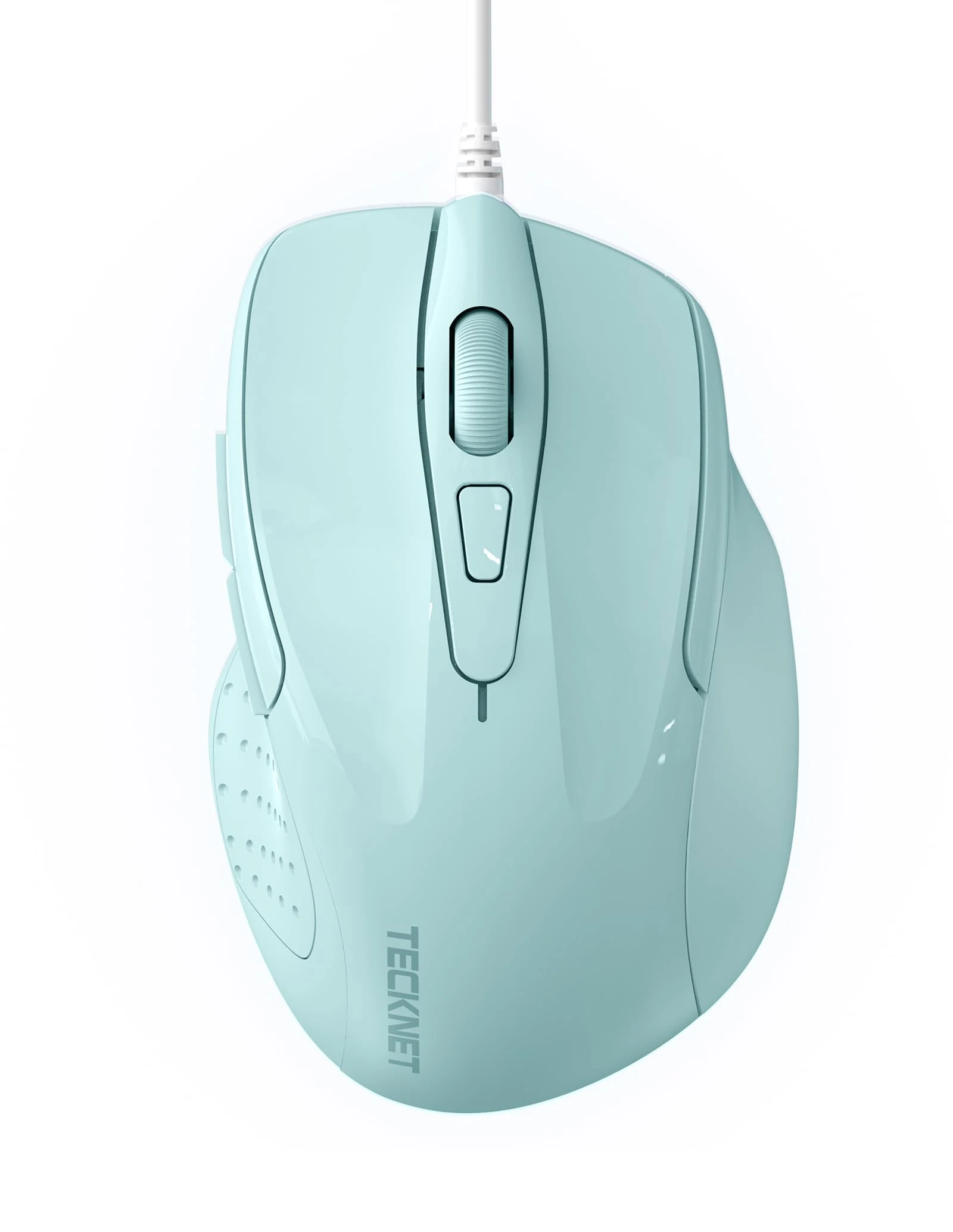 TECKNET USB Wired Mouse, 6400 DPI Mice 4 Adjustable DPI with 6-Button Corded, Optical Computer Mouse with Ergonomic Design for Laptop, Chromebook, PC, Desktop, Mac, Notebook