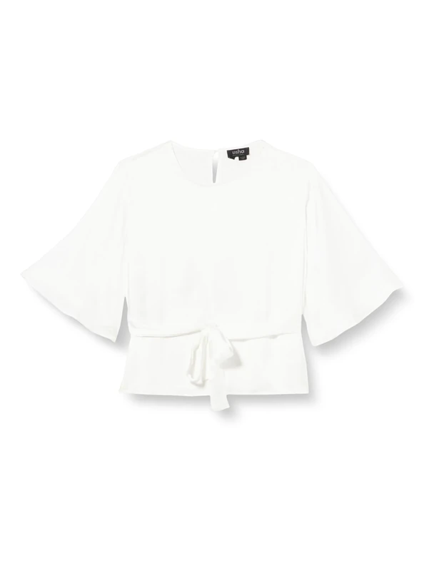 aleva Women's Blouse, Wool White, XXL