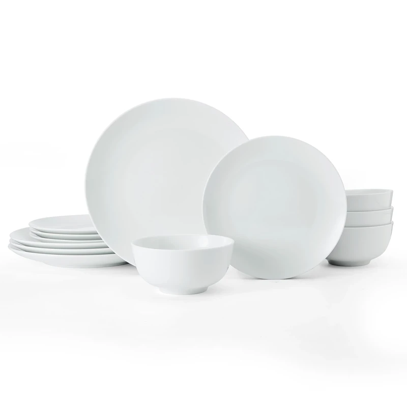 Mikasa Chalk 12pc Porcelain Dinner Set, Gift Boxed