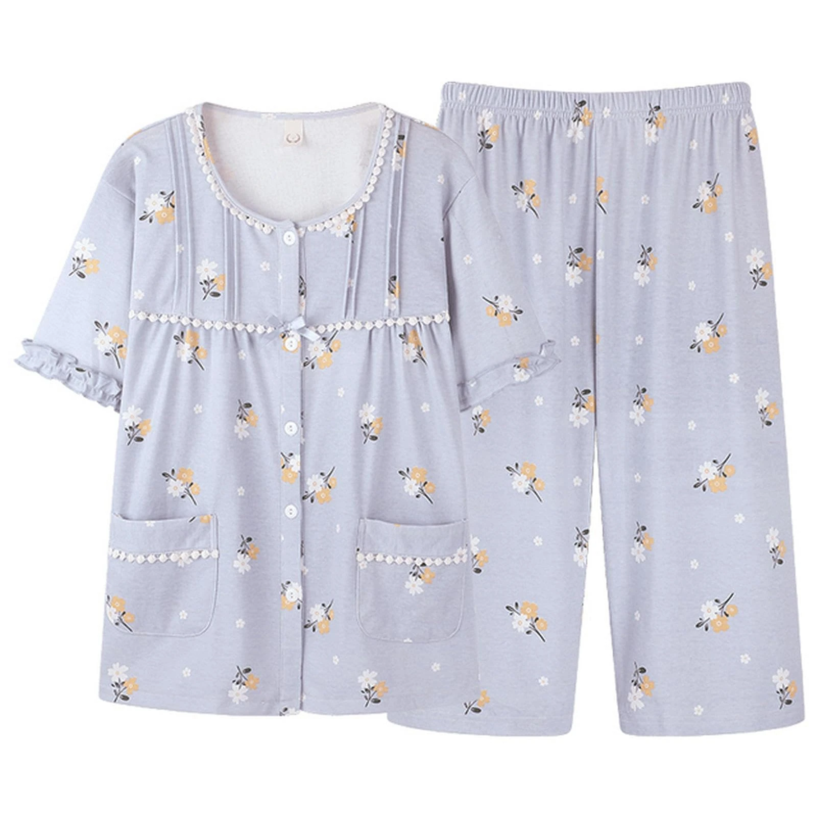 NOGRAX Pajamas Women Pajamas Set Modal Pijama Two Pieces Set Womens Pyjamas Female Nightwear-F-Xxxl