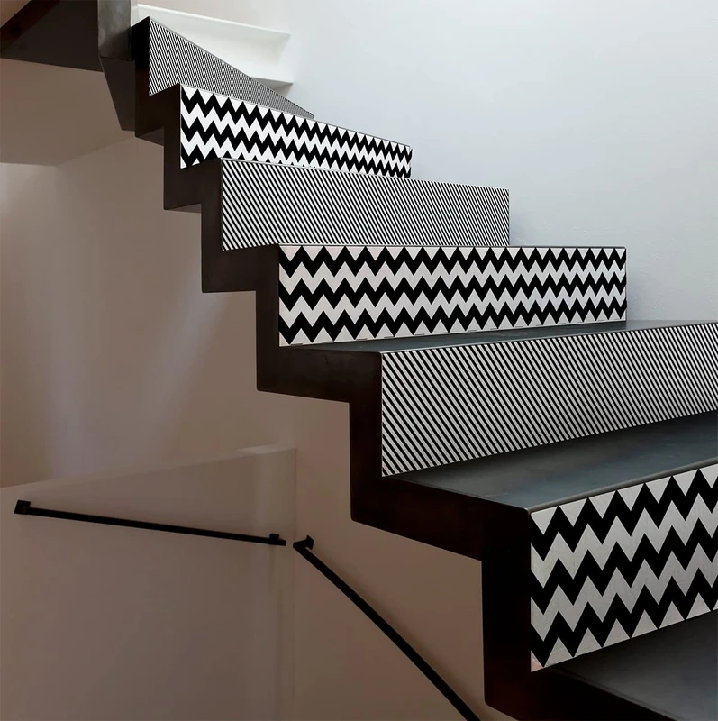 Ambiance Sticker Majken Stair Tile Stickers for Stairs Tiles - 2 Strips of 15 cm x 105 cm