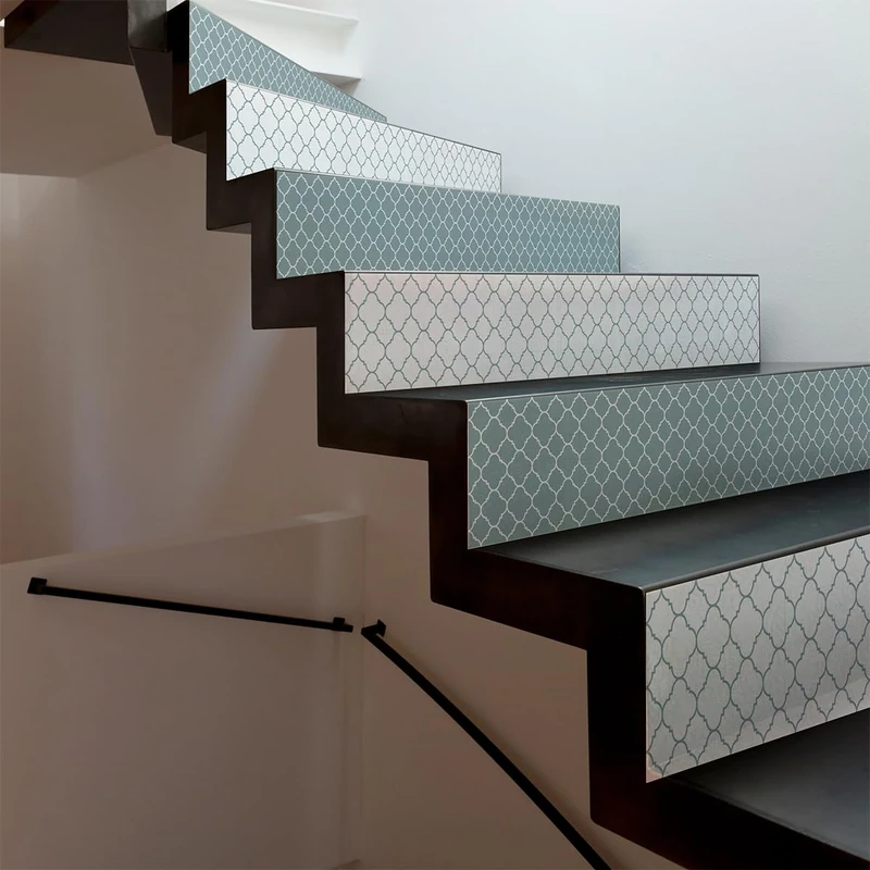 Ambiance Sticker Vidar Stair Tile Stickers for Stairs Tiles - 2 Strips of 15 cm x 105 cm