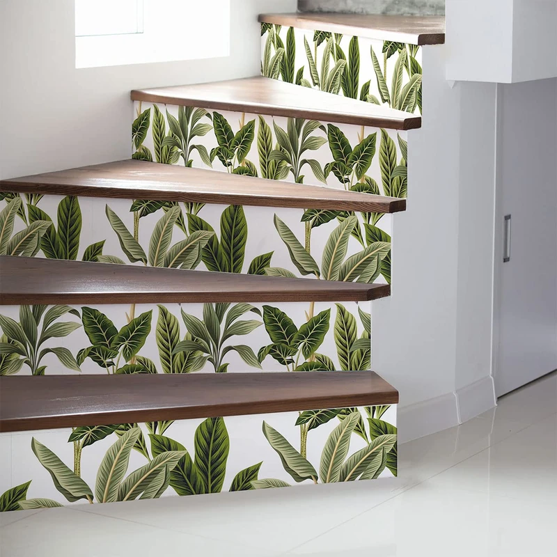Ambiance Sticker Stickers Stair Tiles Riser Tropical Cabo Polonio Stair Tile Sticker - 2 Strips of 26 x 90 cm