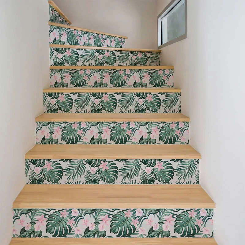 Ambiance Sticker El Alto Tropical El Alto Stair Tile Stickers - 2 Strips of 38 x 133 cm - Image 1
