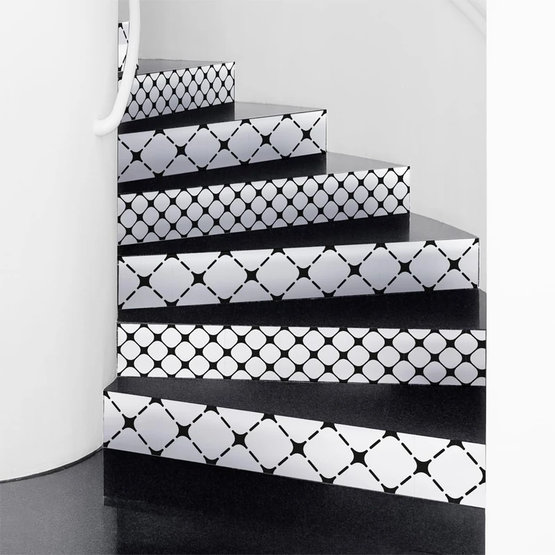 Ambiance Sticker Sanela Stair Tile Stickers for Stairs Tiles - 2 Strips of 15 cm x 105 cm