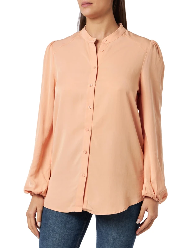SIDONA Women's Blouse, Peach Orange, S