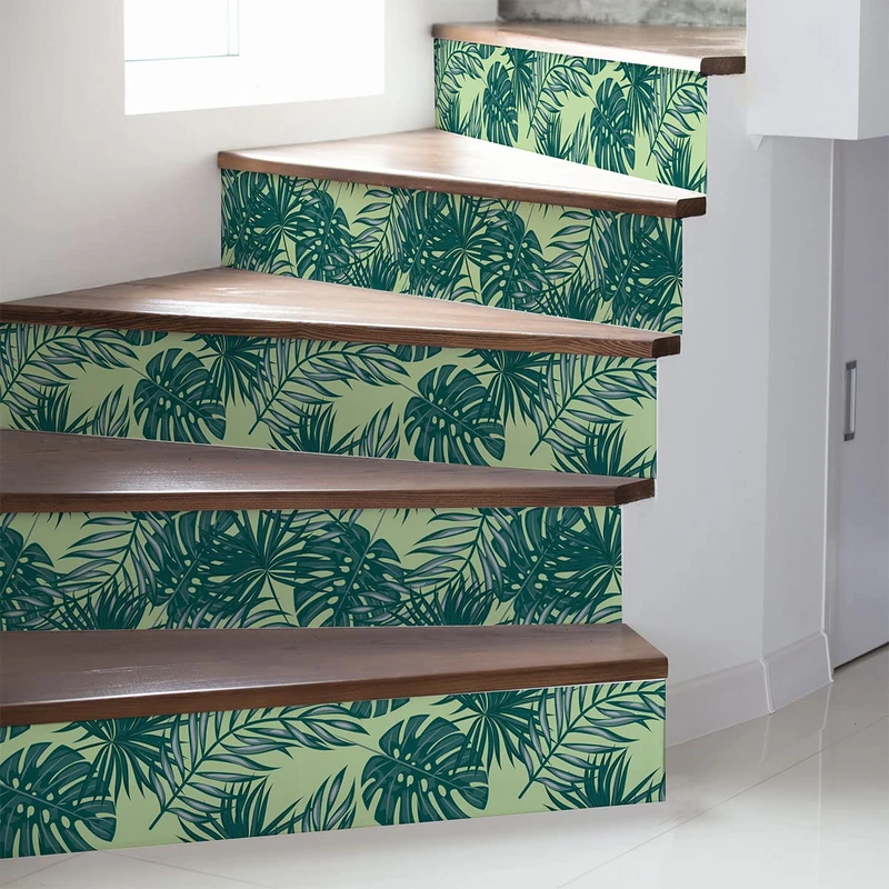 Ambiance Sticker Eritapeta Tropical Eritapeta Stair Tile Stickers for Stairs Tiles - 2 Strips of 33 x 115.5 cm