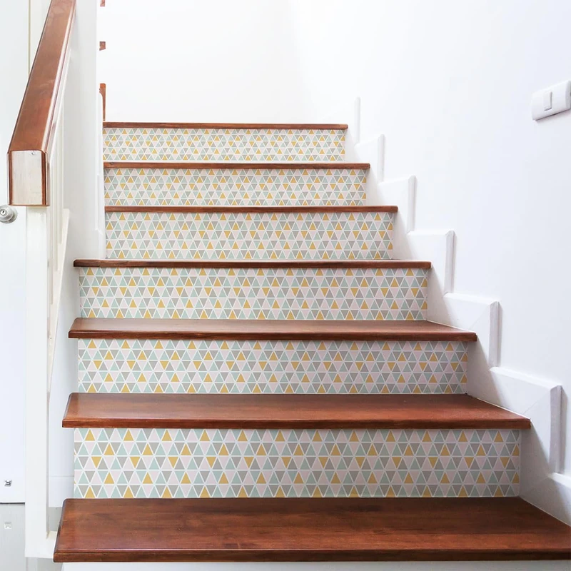 Ambiance Sticker Adabyr Stair Tile Stickers for Stairs Tiles - 2 Strips of 15 cm x 105 cm