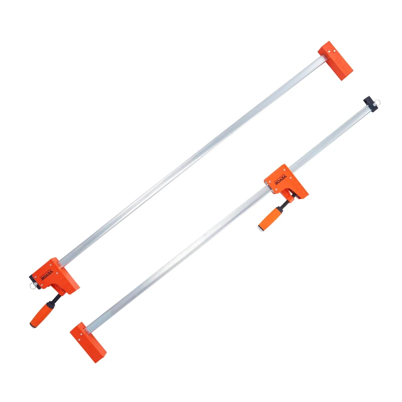 VEVOR Bar Clamps for Woodworking, 2-Pack 50" Parallel Clamp Set, F Clamp with 1100 lbs Load Limit, Even Pressure, High-Strength Plastic and Carbon Steel, Wood Clamps for Woodworking Metal Working