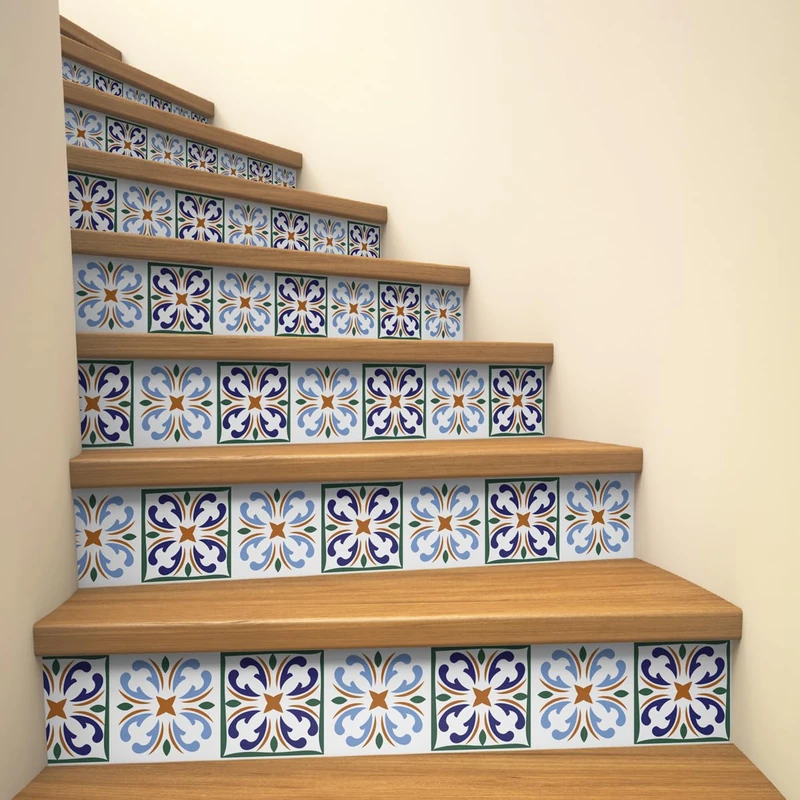 Ambiance Sticker Rolando Stair Tile Stickers for Stairs Tiles - 2 Strips of 21 x 147 cm