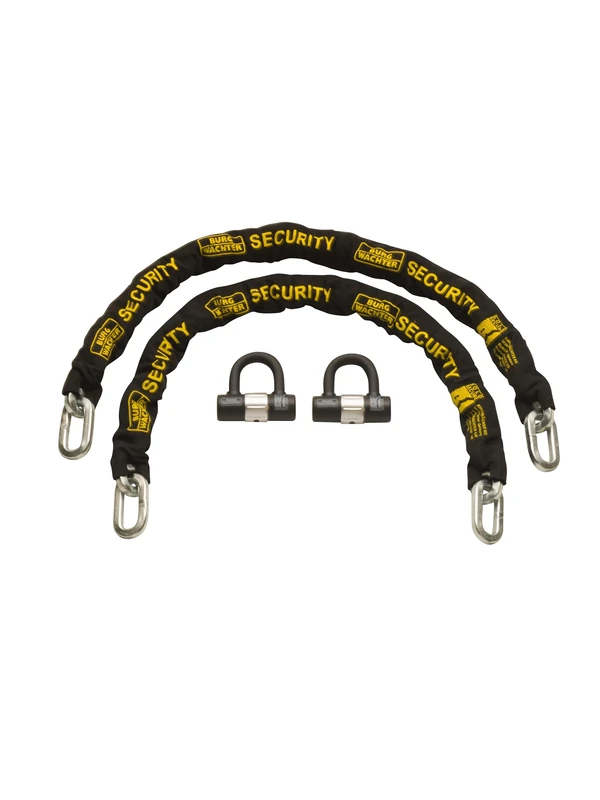 Burg-Wachter Sold Secure Diamond & Gold 12mm Keyed Alike Chain Twin Pack, Black, 1M