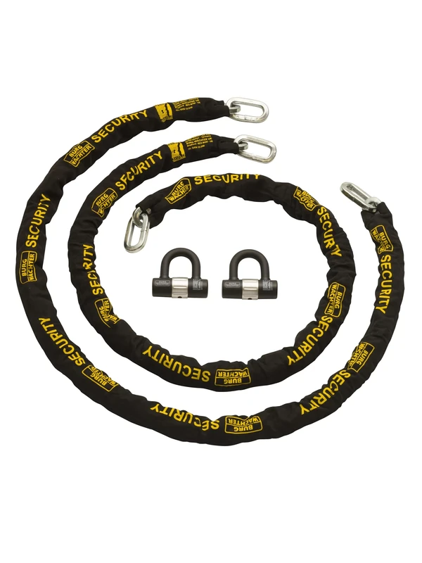 Burg Wachter Sold Secure Diamond & Gold 12mm 2M Keyed Alike Security Chain Twin Pack