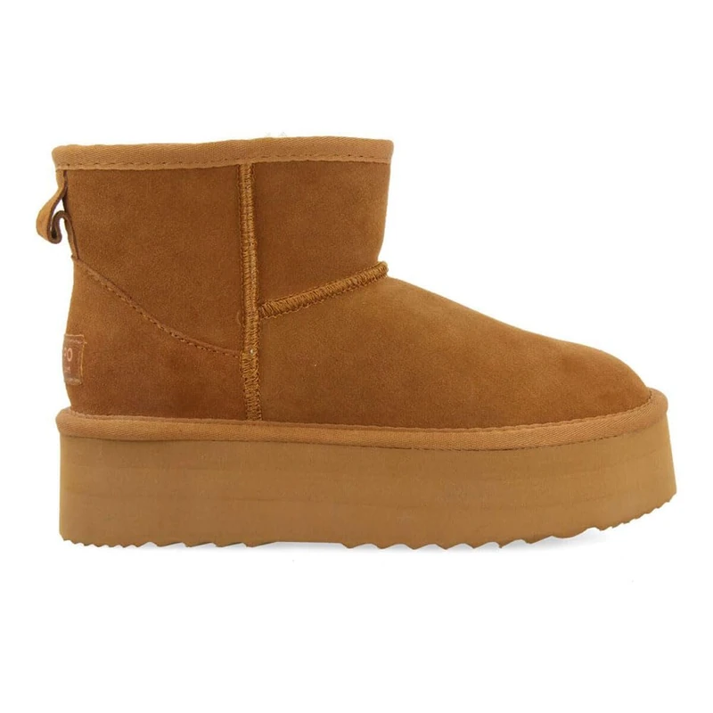 GIOSEPPO Bancroft Women's AUSTRALIAN Leather Platform Boots, brown, 4 UK