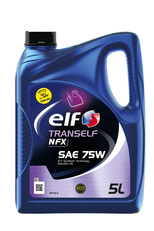 Elf Tranself NFX SAE 75W Transmission Fluid Gear Oil 5 Liters