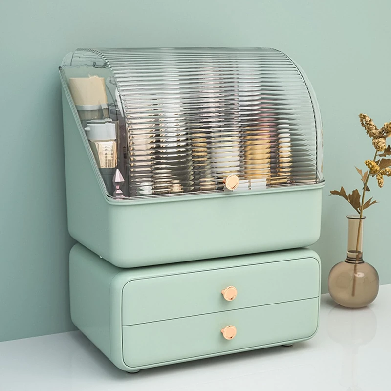 LJCM Makeup Organizer, Detachable Plastic Jewelry Lipstick Organizer Minimalist Style Dustproof for Bed Room (#1)