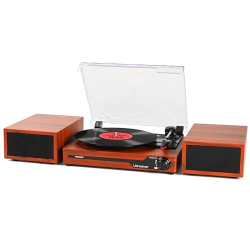 Vinyl Record Player with External Speakers Turntable with 3 Speed