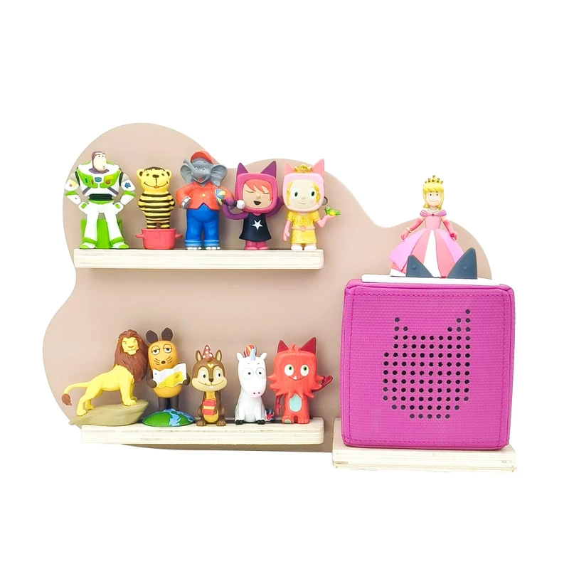 Chedin Tonie Box Magnetic Wall Shelf - Cloud Pink, Holds 10 Figures