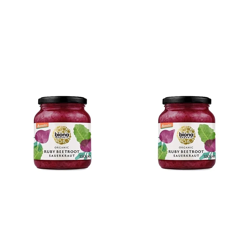 Biona Demeter Organic Sauerkraut Ruby Red 350g (Pack of 2)