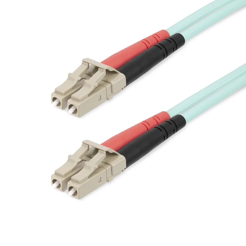 StarTech.com 25m (82ft) LC/UPC to LC/UPC OM4 Multimode Fiber Optic Cable, 50/125µm LOMMF/VCSEL Zipcord Fiber, 100G Networks, Low Insertion Loss, LSZH Fiber Patch Cord (450FBLCLC25)