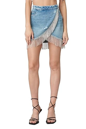 [BLANKNYC] Womens Denim Mini Skirt, Heart and Soul, 26-27 - Image 1