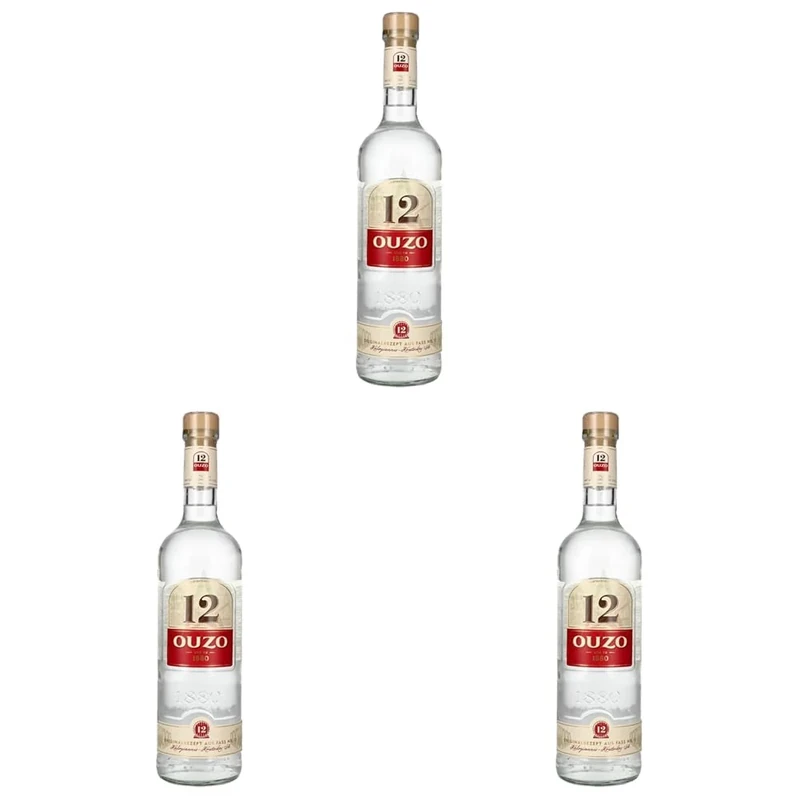 Ouzo 12 Liqueur, 70 cl (Pack of 3)