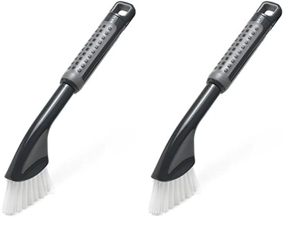 Addis ComfiGrip Grout/Cleaning Brush In Graphite With Stiff Bristles (Pack of 2)