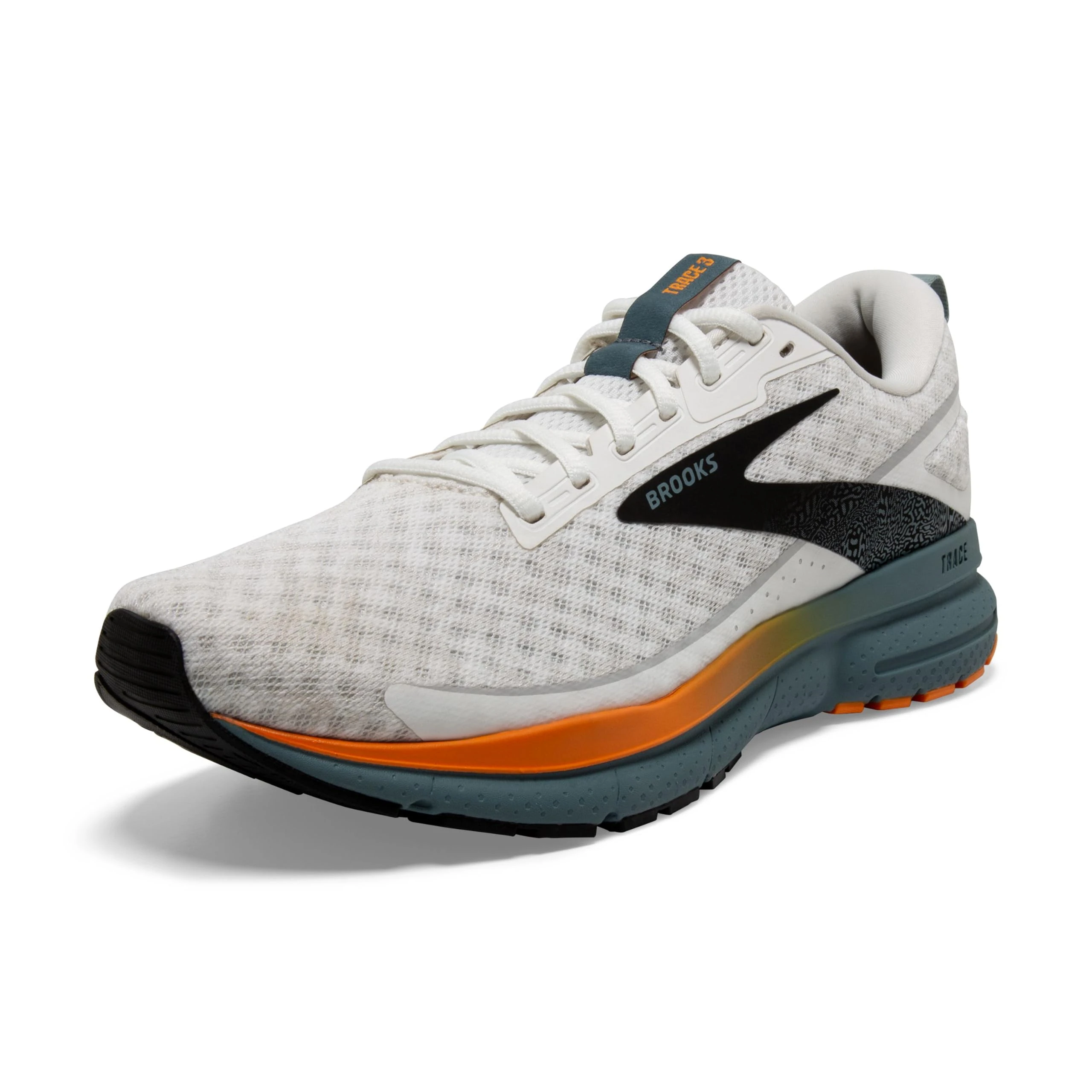 Brooks 1104121D185 Trace 3 Men White/Orange/Goblin Blue UK 10.5