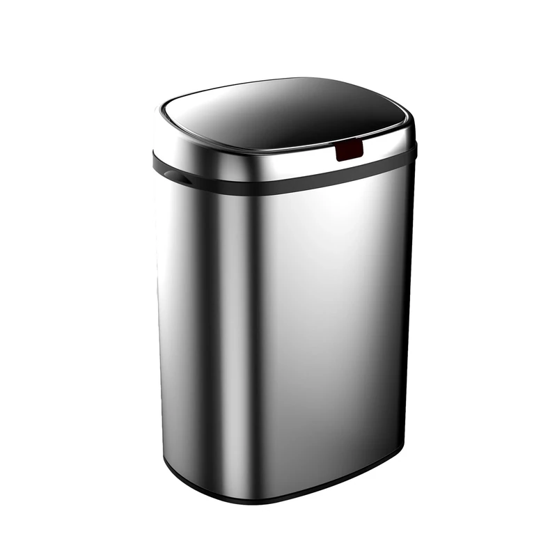 Catter House 30L 34 x 25 x 52 cm Stainless Steel Smart Wheelie Bin with Motion Sensor and Auto Open, Suitable for Indoor and Outdoor Use