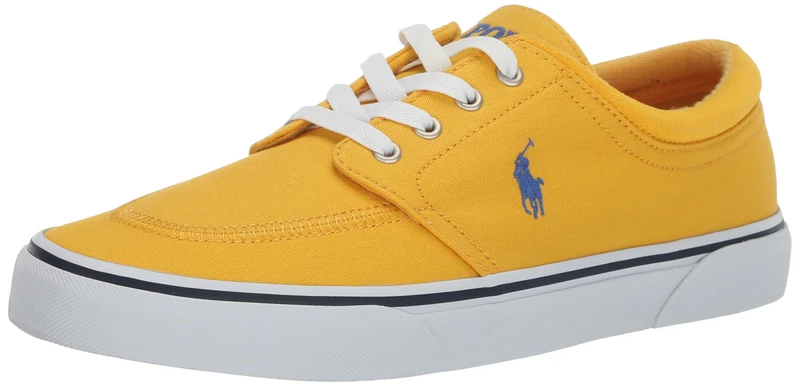 Polo Ralph Lauren Men's Faxon X Sneaker, Yellow/Royal, 7 UK