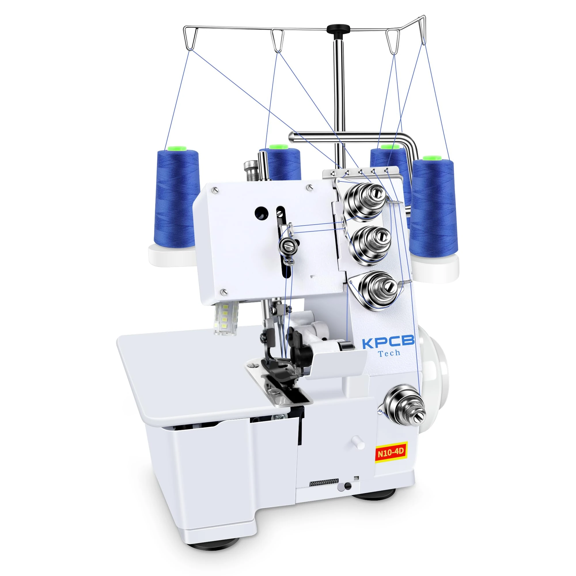 KPCB Tech Overlocker Sewing Machine 3/4 Thread Overlock Machines with LED Light and Accessories Kits