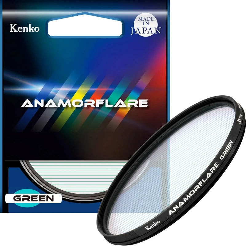 Kenko ANAMORFLARE Green φ82 mm, Radiant Scattered Light Effect Filter, Rotating Frame, Made in Japan, Green 549773