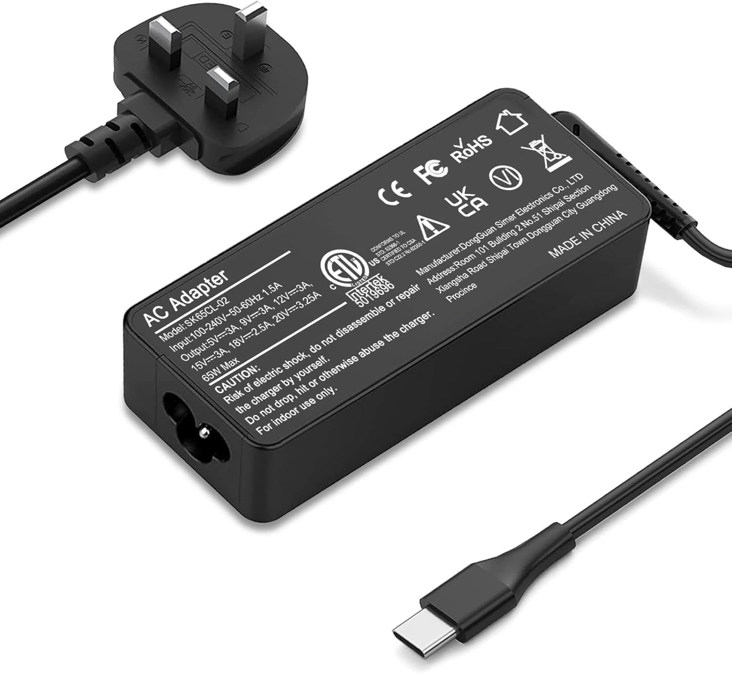 FEWRJG 65W USB C Laptop Charger Compatible with Lenovo Thinkpad T14 T15 T480 T480s T490 T490s,Chromebook C330 S330,Yoga,Compatible with Dell Latitude 5420,Compatible with Acer Chromebook Power Supply