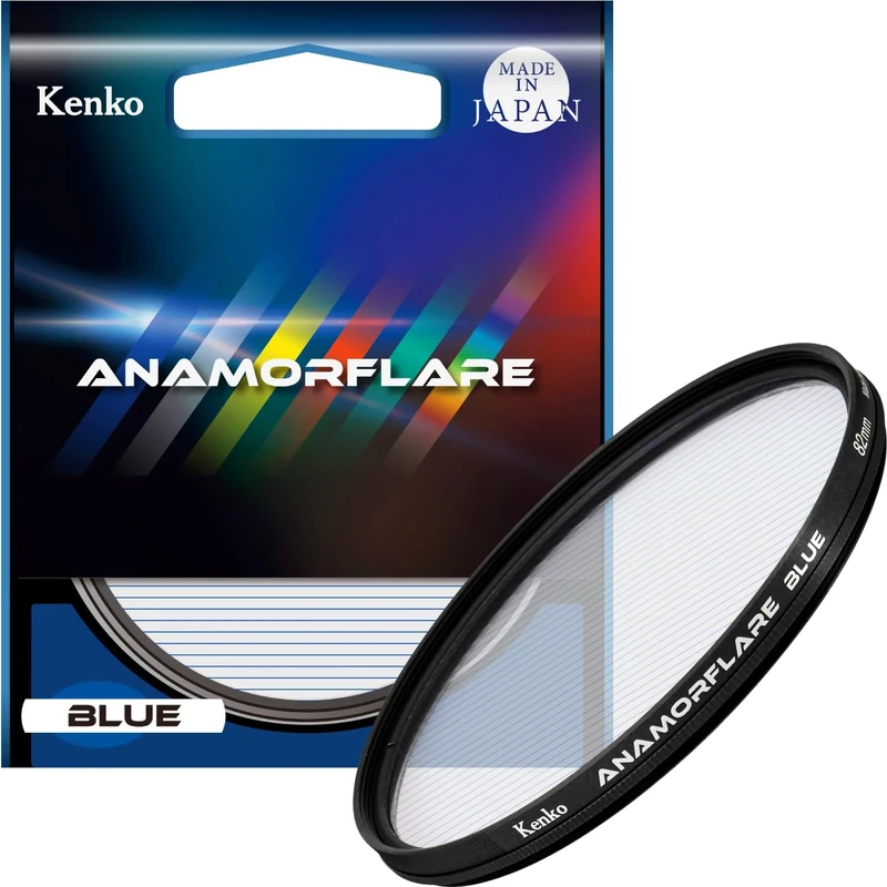 Kenko ANAMORFLARE Blue φ82 mm, Radiant Scattered Light Effect Filter, Rotating Frame, Made in Japan, Blue 549759