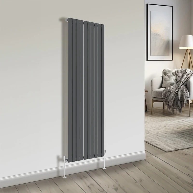 NRG Bathroom Radiator Anthracite 1800x680mm Single Flat Panel for Living Room and Kitchen