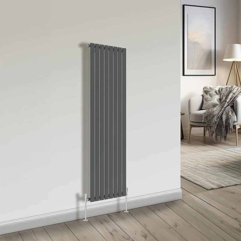 NRG Bathroom Radiator Anthracite 1600x544mm Single Flat Panel for Living Room and Kitchen