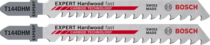 Bosch 10 pcs. EXPERT Hardwood Fast T144DHM Jigsaw Blade (for Hardwood, WPC Wood plastic, Length 100 mm, Accessory Jigsaw)