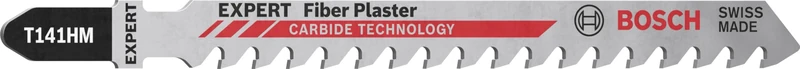Bosch 10x EXPERT Fibre Plaster T141HM Jigsaw Blade (for Fibre cement boards, Drywall board, Length 100 mm, Professional Accessory Jigsaw)