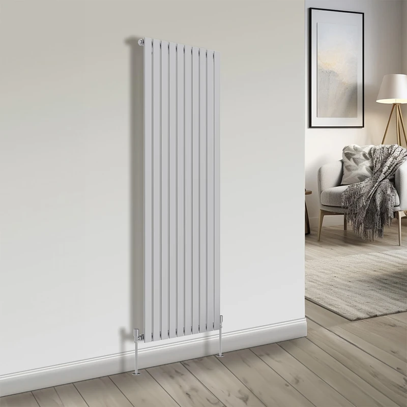 NRG Bathroom Radiator Chrome 1800x680mm Single Flat Panel for Living Room and Kitchen